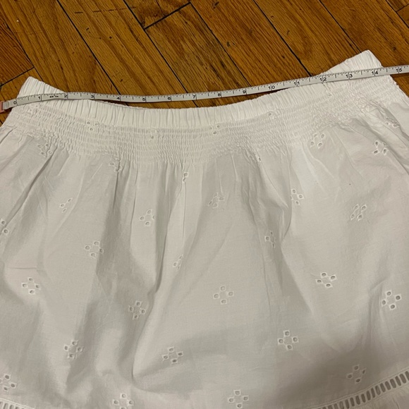 NWT Madewell Embroidered Smock Waist Ruffle Mini Skirt - Picture 8 of 13
